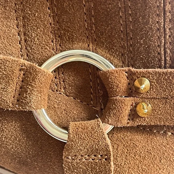 Aldo Suede Booties Brends Buckle Detail Brown Suede Size 10 EUC Worn Once - Picture 5 of 12